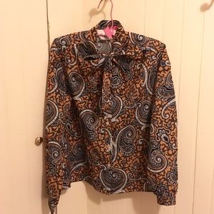Vintage Paisley Secretary Blouse